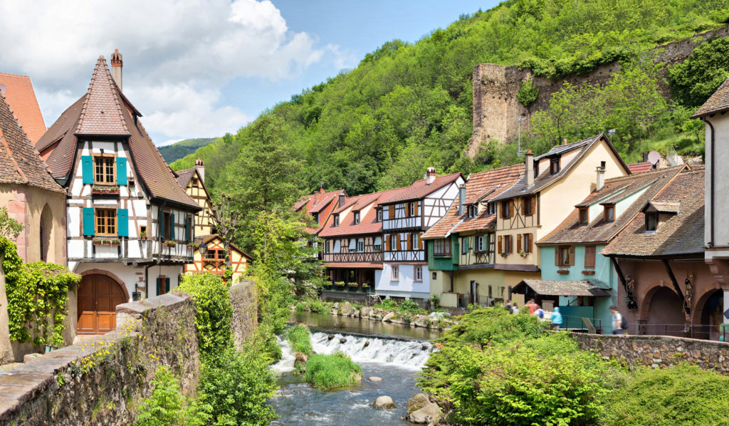 Kaysersberg — River & half-timbered houses